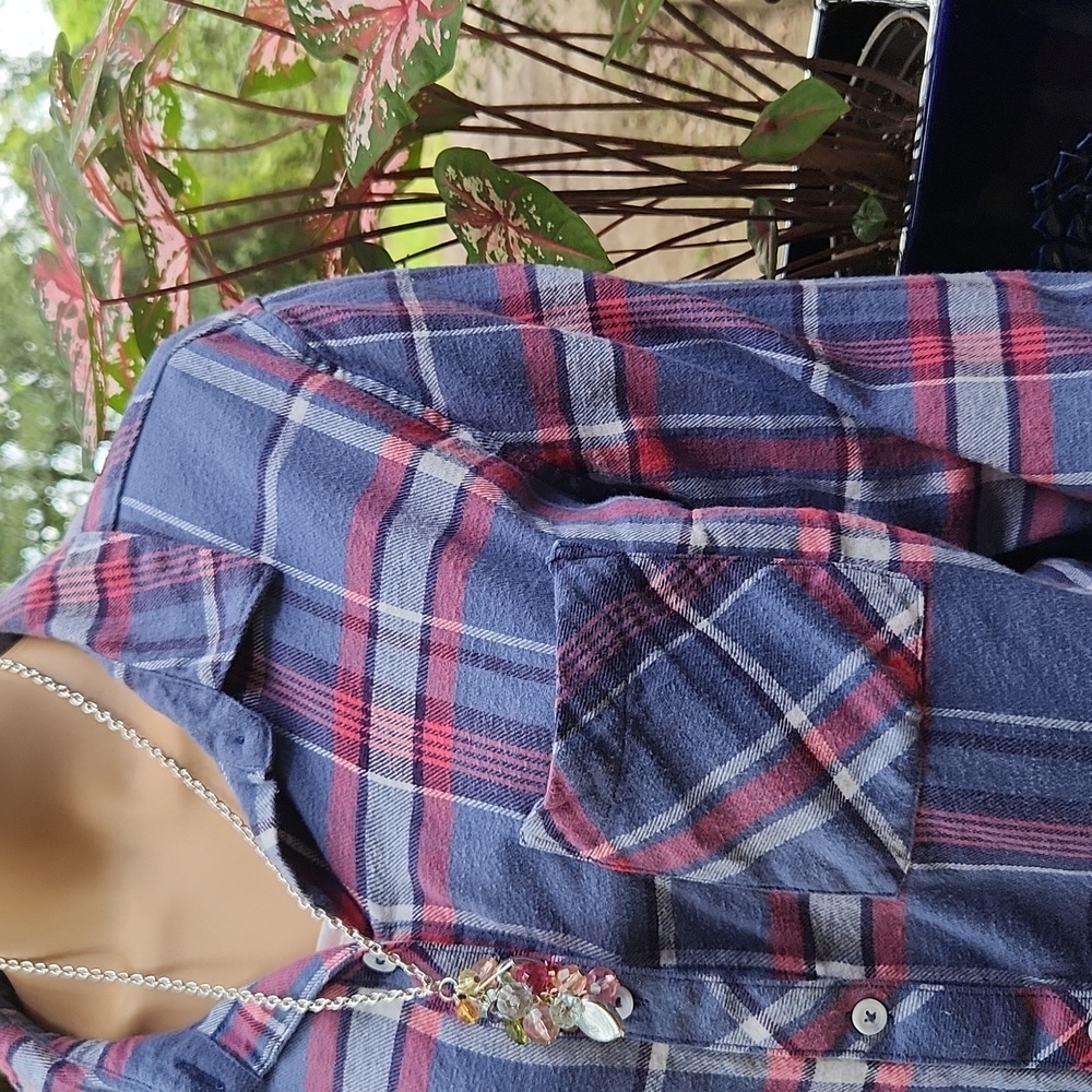 Euc Womens "Woolrich" Plaid Button Down Thermal S… - image 2